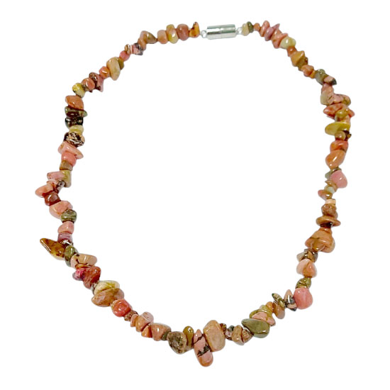 Колие Родонит Чипс 45 см